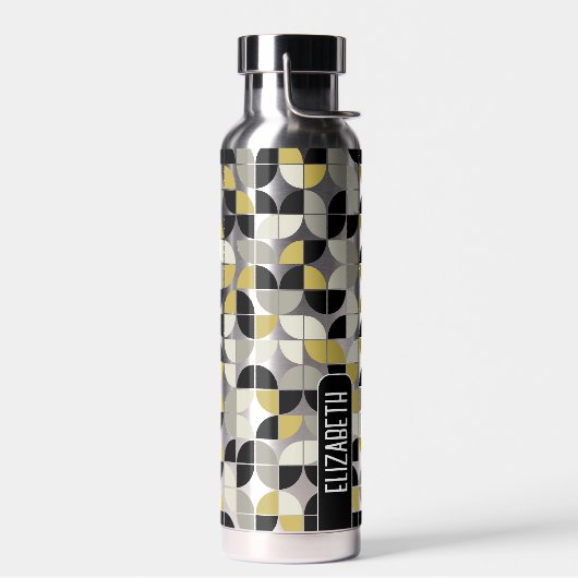 Trendy MCM Half-moonpatroon met groot naamblok Waterfles (Links)