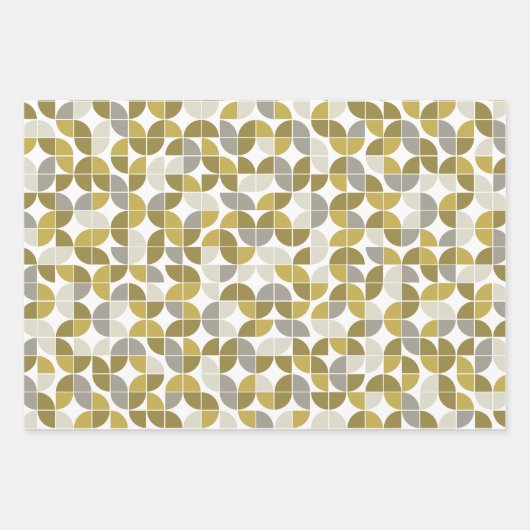 Trendy MCM Halve Maan Patroon - zwart en zwart Inpakpapier Vel (Voorkant 2)