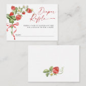 Trendy Meadow Aardbei Baby shower Luier Raffle Informatiekaartje (Voorkant / Achterkant)