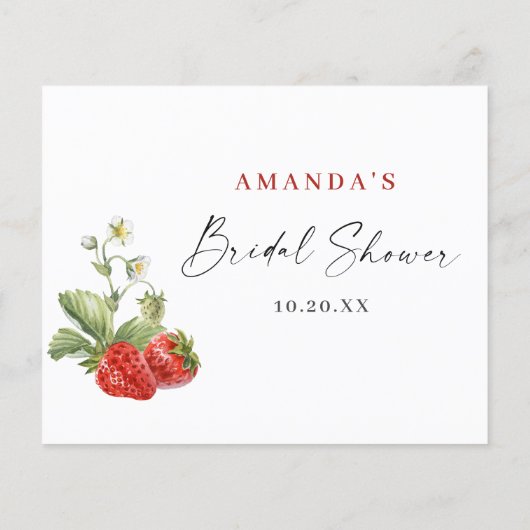 Trendy Meadow Strawberry Gissen Hoeveel Game Kaart (Achterkant)