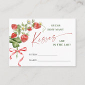 Trendy Meadow Strawberry Gissen Hoeveel Game Kaart Visitekaartje (Voorkant)