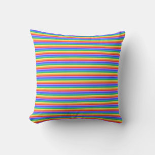 Trendy Meerkleurige Regenboog Strepen Kussen