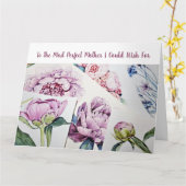 Trendy Meest Perfecte Moeder Waterverf Kunst Pioen Kaart (Gele Bloem)