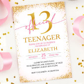 Trendy meisje 13e verjaardag kaart