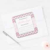 Trendy Meisje Baby shower Bookplate sticker (Envelop)