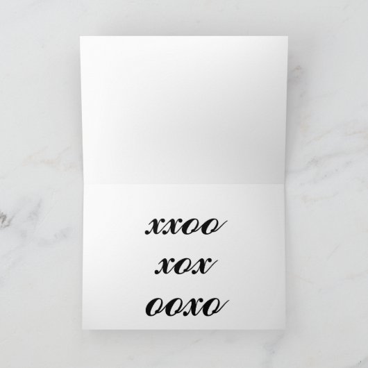 Trendy meisje harten Valentijn Bedankkaart (Binnen)