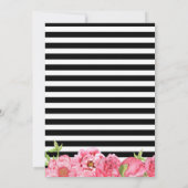 Trendy Meisje Roze Bloemen Baby Sprinkle Uitnodigi Kaart (Achterkant)