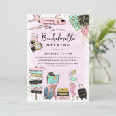 Trendy Meisjes Afscheidsweekend  Kaart (Staand voorkant)