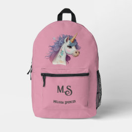 Trendy Meisjes 'Elegante Roze Magische Eenhoorn Na Bedrukte Rugzak