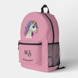 Trendy Meisjes 'Elegante Roze Magische Eenhoorn Na Bedrukte Rugzak