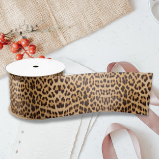 trendy meisjesachtig chic wilde safari luipaardpri satijnen lint
