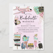 Trendy Meisjesachtige Afscheidsweekend  Kaart (Voorkant)