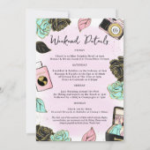 Trendy Meisjesachtige Afscheidsweekend  Kaart (Achterkant)