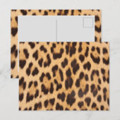 trendy meisjesachtige chic wilde safari luipaardpr briefkaart (Voorkant / Achterkant)