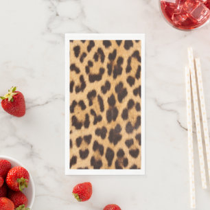 trendy meisjesachtige chique wilde safari luipaard servet