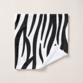 Trendy meisjesachtige chique zwart-witte zebrastre bad handdoek (Wasdoekje)