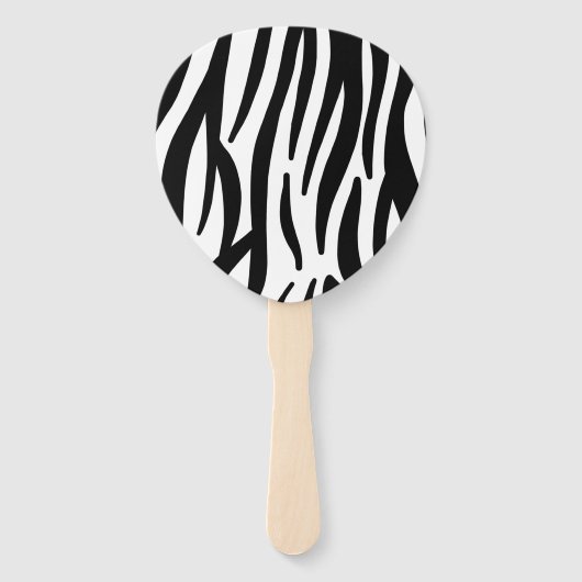 Trendy meisjesachtige chique zwart-witte zebrastre handwaaier
