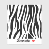 Trendy meisjesachtige chique zwart-witte zebrastre sticker (Vel)