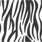 Trendy meisjesachtige chique zwart-witte zebrastre sticker (Voorkant)