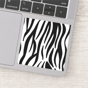Trendy meisjesachtige chique zwart-witte zebrastre sticker