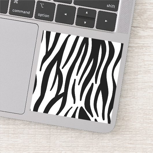 Trendy meisjesachtige chique zwart-witte zebrastre sticker (Detail)