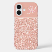 trendy meisjesachtige zachte blos glans monogram n Case-Mate iPhone case (Achterkant)