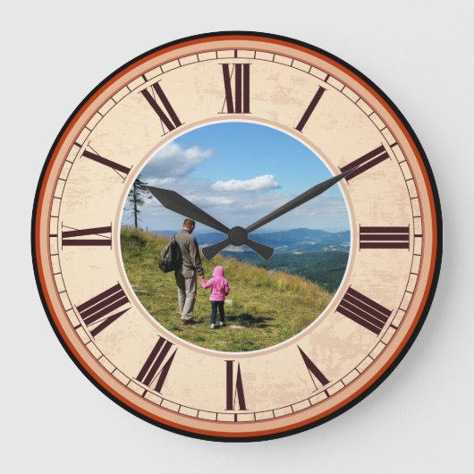 TRENDY MEMORABLE MOMENTEN PERSONALISEERD AFBEELDIN GROTE KLOK (Voorkant)