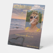 Trendy Memorial Funeral Sunset Pedestal Sign Reclamebord Met Voetstuk (Voorkant)