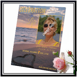 Trendy Memorial Funeral Sunset Pedestal Sign Reclamebord Met Voetstuk