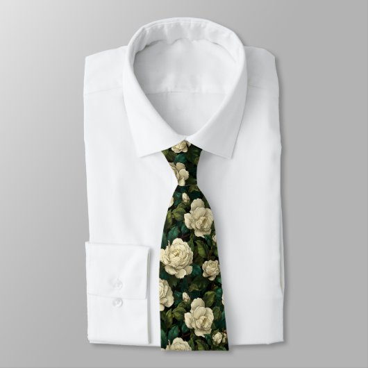 Trendy Mens Fashion Gardenias Flower Stropdas (Gebonden)