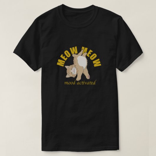 Trendy “Meow Meow” Kat Vibes T-Shirt (Design voorkant)