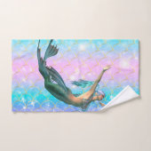 Trendy Mermaid on Mermaid Tail Scales Shiny Bad Handdoek (Handdoek)