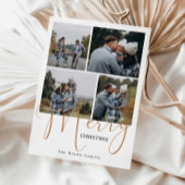 Trendy Merry Christmas 5 Foto Feestdagenkaart