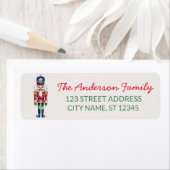 Trendy Merry Christmas Notenkraker Retouradres Etiket (Insitu)