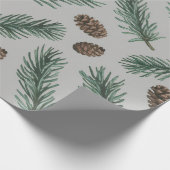 Trendy Merry Christmas Pine Cones and Branches     Cadeaupapier (Hoek)