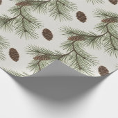 Trendy Merry Christmas Pine Cones and Branches     Cadeaupapier (Hoek)