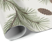 Trendy Merry Christmas Pine Cones and Branches     Cadeaupapier (Rol Hoek)