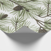 Trendy Merry Christmas Pine Cones and Branches Cadeaupapier (Hoek)