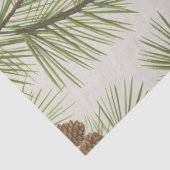 Trendy Merry Christmas Pine Cones and Branches     Tissuepapier (Detail)