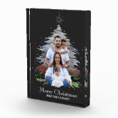 Trendy Merry kerstboom Silhouette Foto grijs (Rechts)