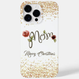 Trendy Merry Kerstmis Flowery & Sparking Mam Case-Mate iPhone 14 Pro Max Hoesje