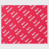 Trendy Merry Kerstrode witte stripper Sjabloon Cadeaupapier (Vlak)