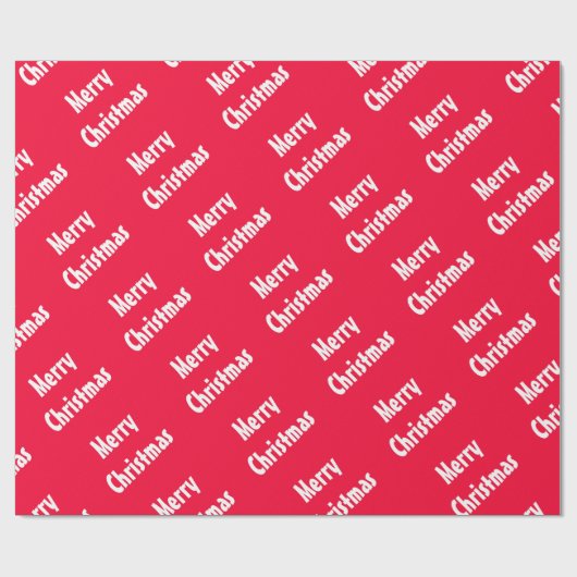 Trendy Merry Kerstrode witte stripper Sjabloon Cadeaupapier (Vlak)