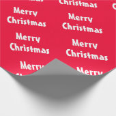 Trendy Merry Kerstrode witte stripper Sjabloon Cadeaupapier (Hoek)