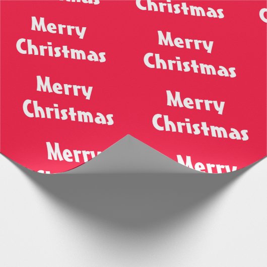 Trendy Merry Kerstrode witte stripper Sjabloon Cadeaupapier (Hoek)