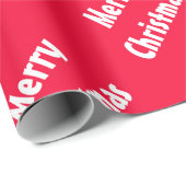 Trendy Merry Kerstrode witte stripper Sjabloon Cadeaupapier (Rol Hoek)