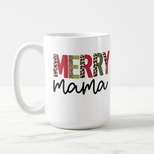 Trendy "Merry Mama" kerstvakantie Koffiemok (Links)