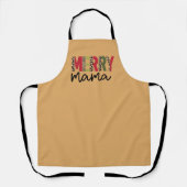 Trendy "Merry Mama" kerstvakantie Schort (Voorkant)