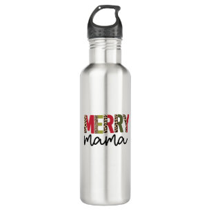 Trendy "Merry Mama" kerstvakantie Waterfles