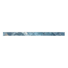 Trendy metalen blauw satijn lint